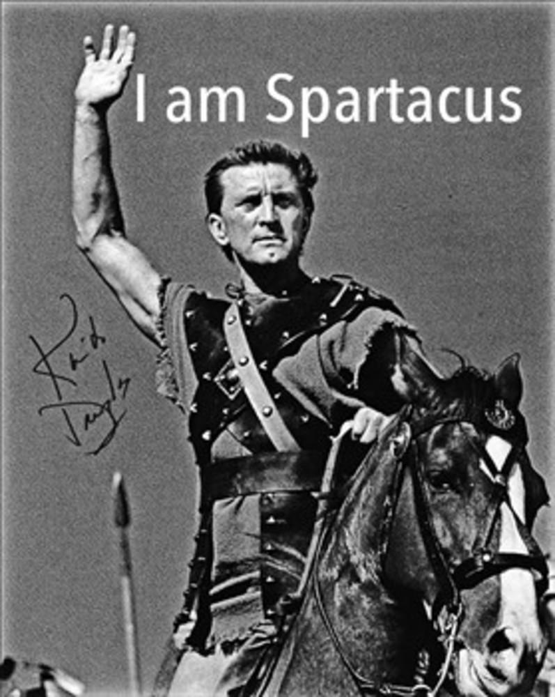 Kirk Doublas in his 1960 role of Spartacus.